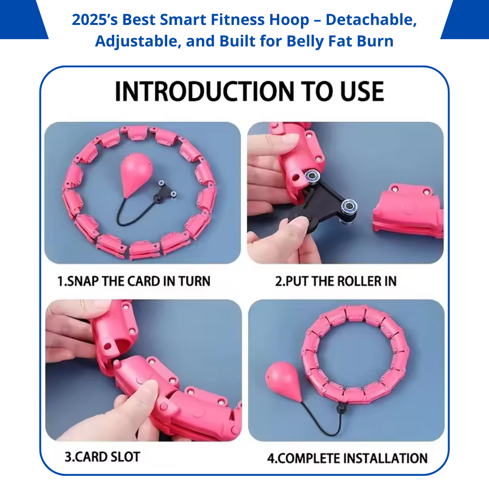 Core Surge® Smart Weighted Hula Hoop for Adults – Adjustable Fitness Hoop for Weight Loss & Core Training
