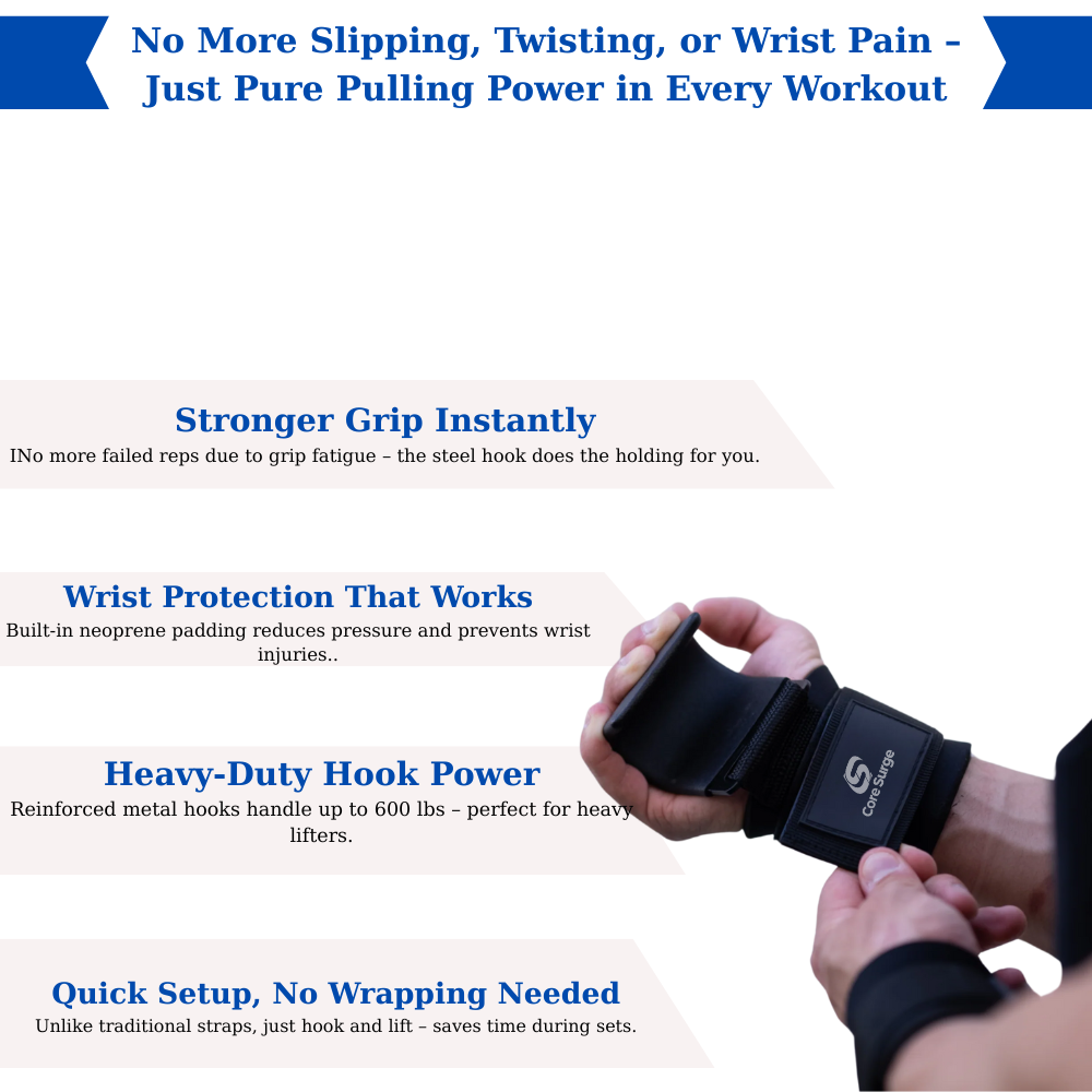 Core Surge® Lift Heavier. Hold Longer. Protect Your Wrists.
