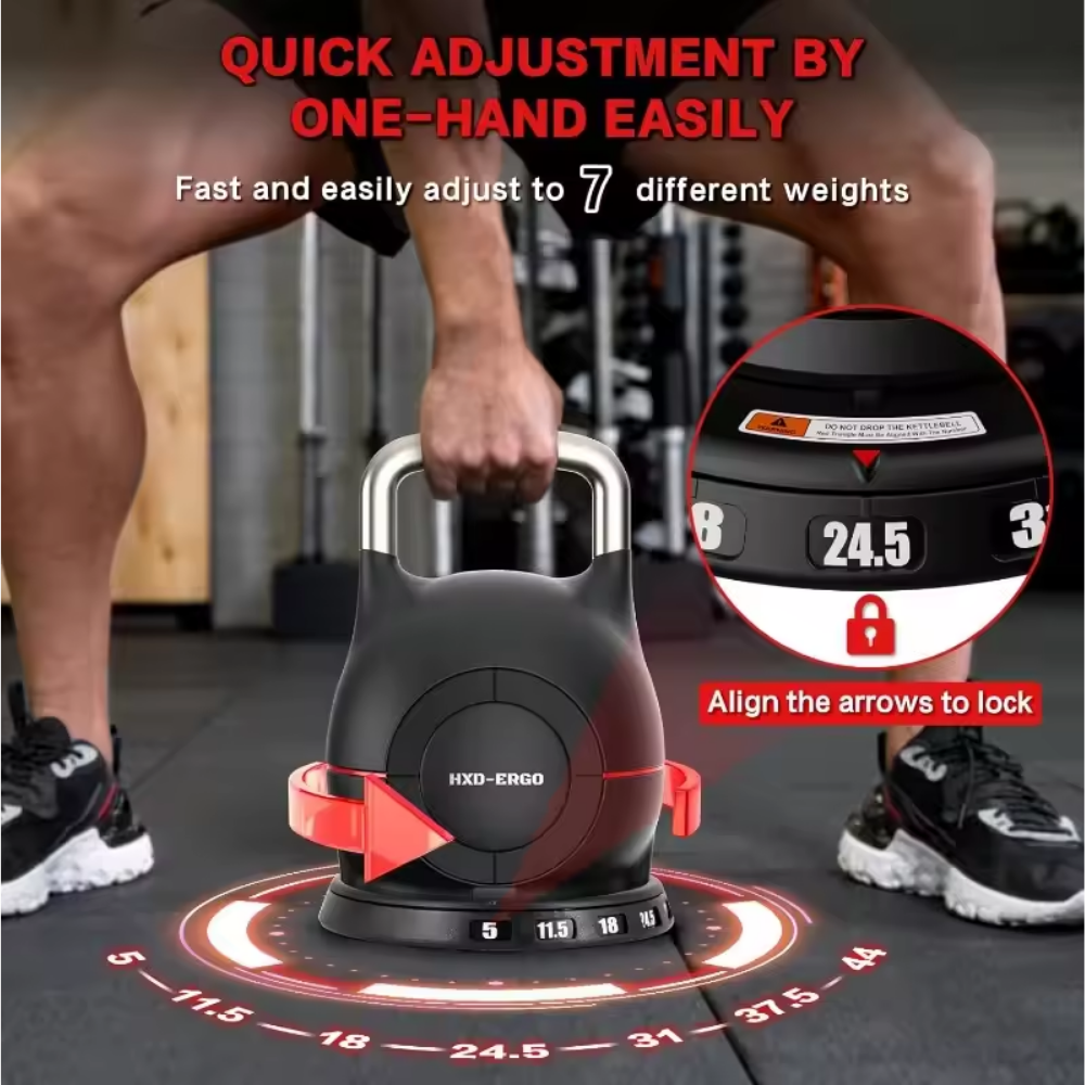 Core Surge® Adjustable Kettlebell – 6-in-1 Smart Weight System (18–40 lbs)