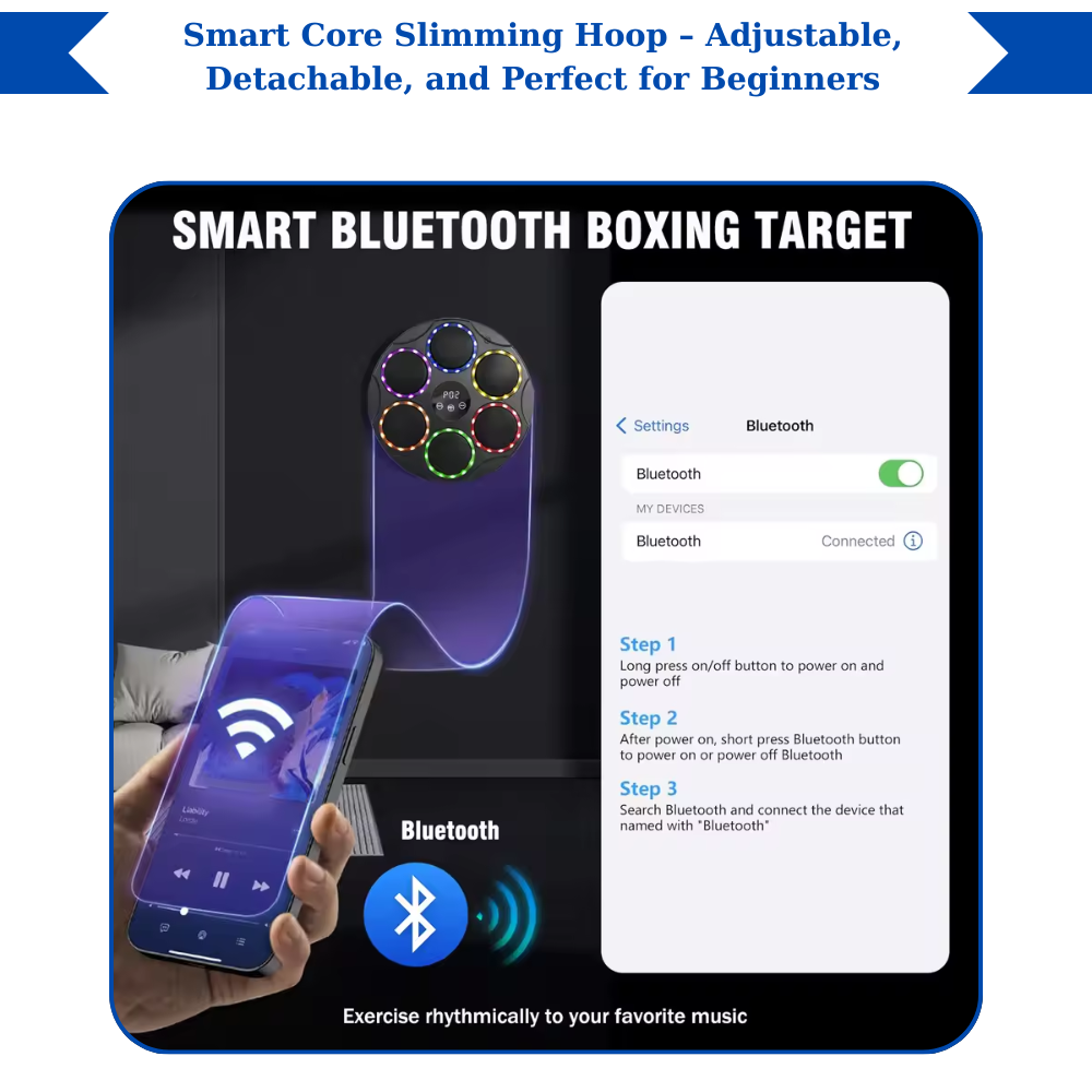 Core Surge® Smart Reflex Boxing Trainer – LED Wall Target for Home Workouts