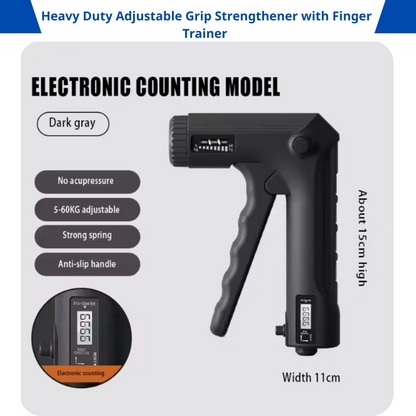 Core Surge® Adjustable Smart Grip Strength Trainer with Digital Counter – 5–60kg