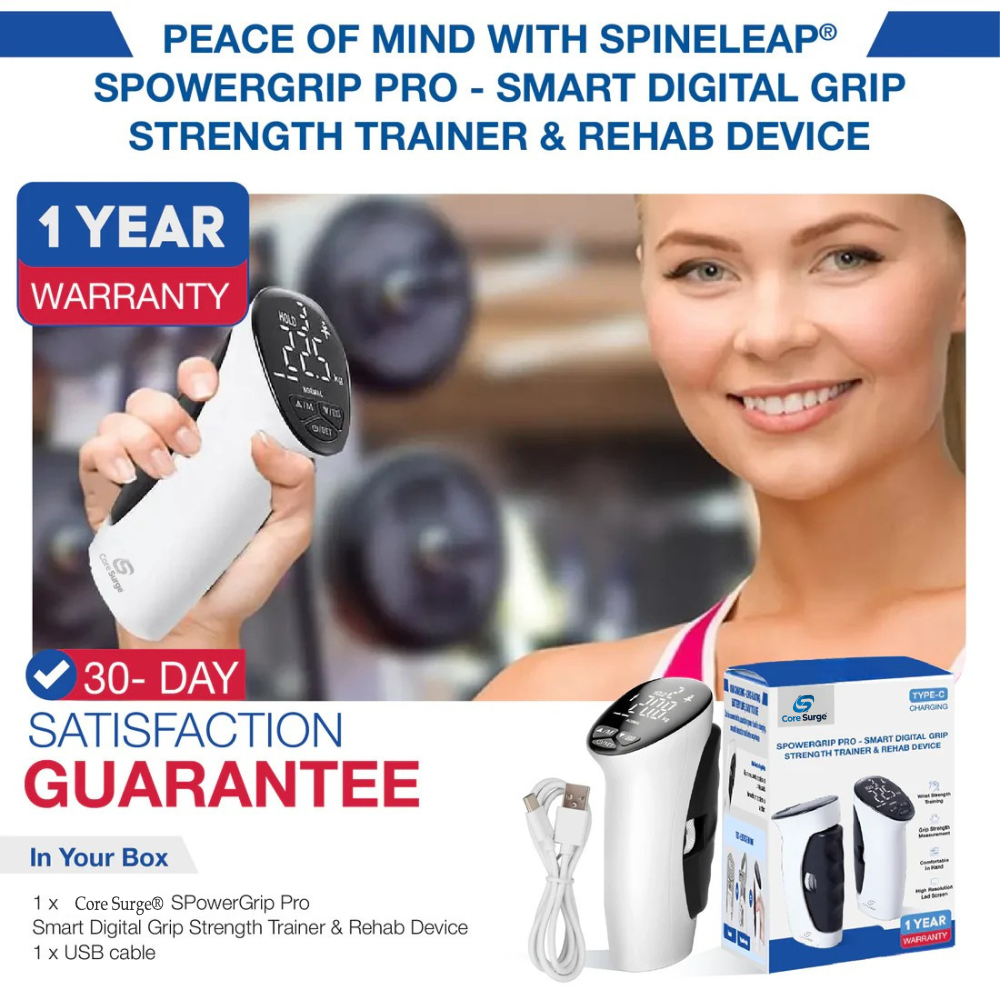 Core Surge® PowerGrip Pro - Smart Digital Grip Strength Trainer & Rehab Device