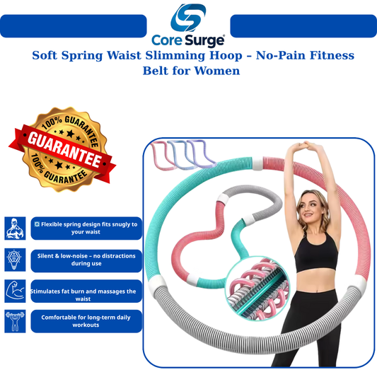 Core Surge® Soft Spring Waist Slimming Hoop – No-Pain Fitness Belt for Women