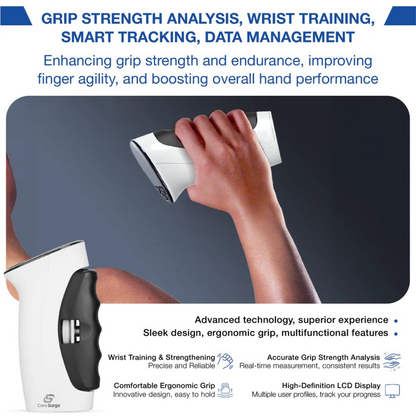 Core Surge® PowerGrip Pro - Smart Digital Grip Strength Trainer & Rehab Device