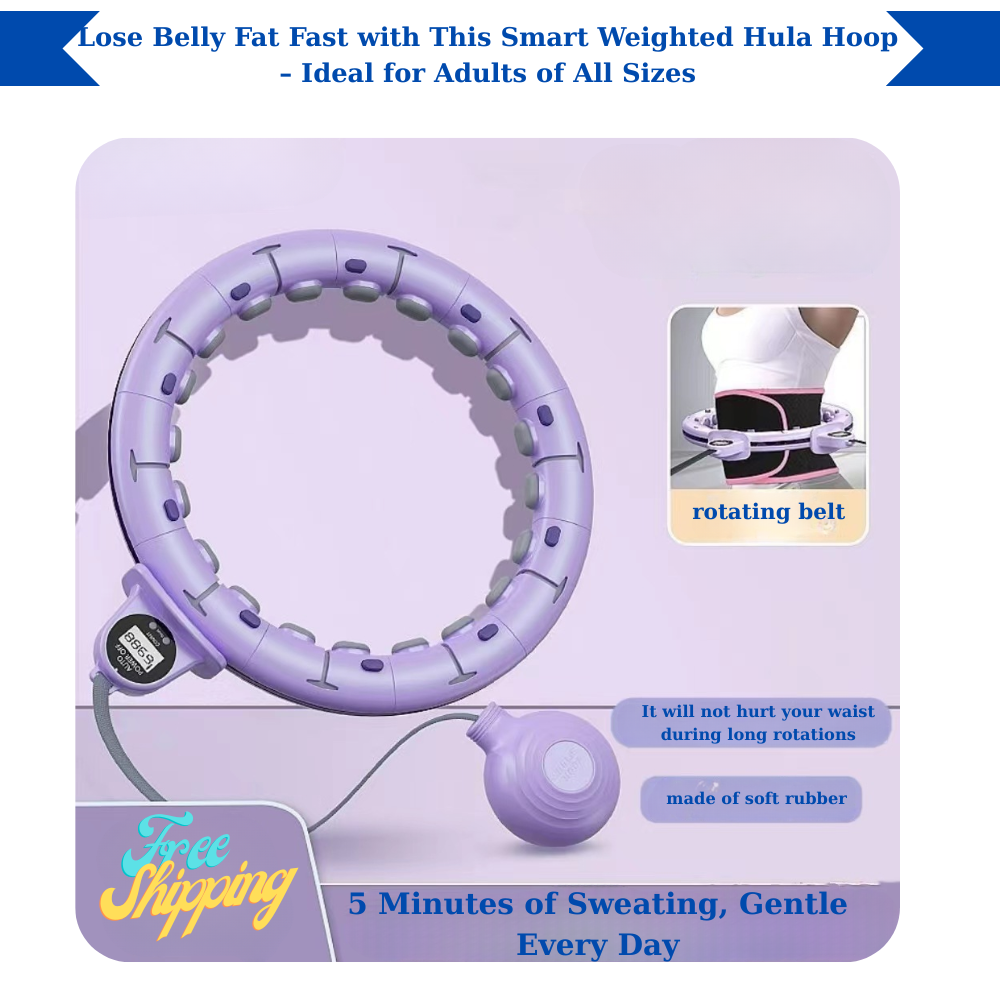Core Surge® Smart Weighted Hula Hoop for Adults – Adjustable Fitness Hoop for Weight Loss & Core Training
