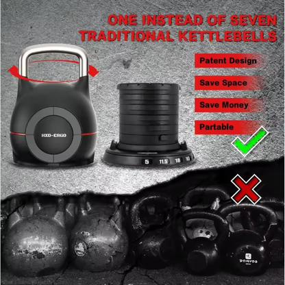 Core Surge® Adjustable Kettlebell – 6-in-1 Smart Weight System (18–40 lbs)